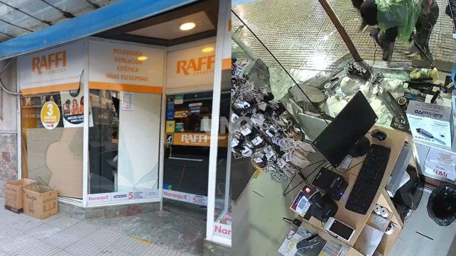 Robo en un local de Raffi