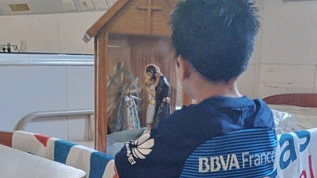 Visita. La imagen pasó por el Hospital San Roque.&nbsp;