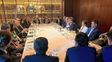 Sergio Massa en una de sus reuniones en Estados Unidos.