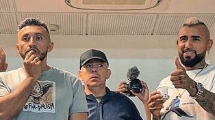 El chileno Arturo Vidal presenció la goleada de Flamengo ante Deportes Tolima por la Copa Libertadores.