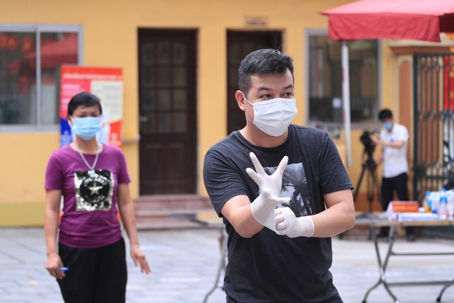 Medidas de protección durante las recientes elecciones en Hanoi.&nbsp;