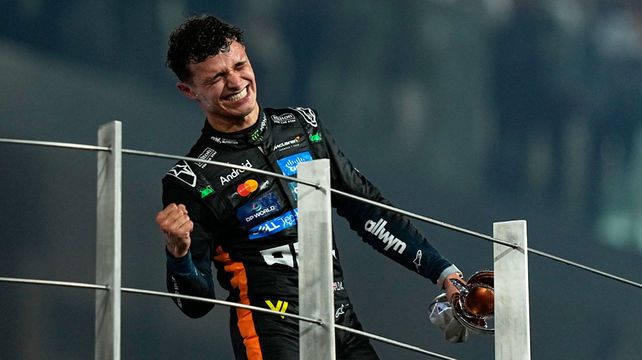 Lando Norris y toda la emoción tras la consagración como campeón de la Fórmula 1 en Abu Dabi.