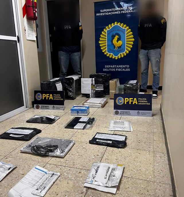 Parte del material incautado por agentes de la Policía Federal.