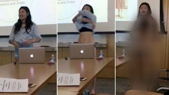 Alumna se desnudó en la clase porque profesora criticó su ropa