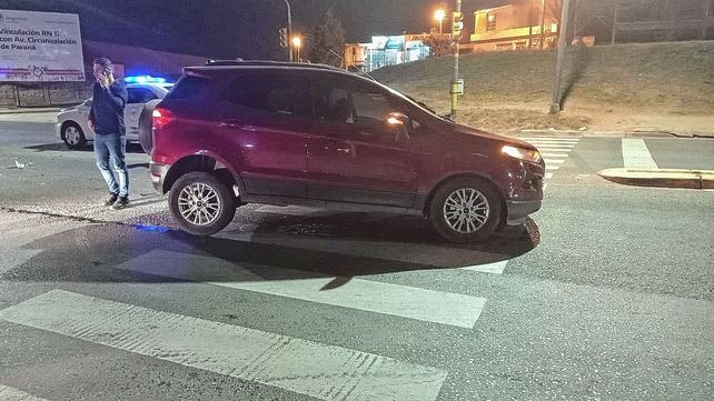 Choque en Almafuerte y Circunvalación con una persona herida