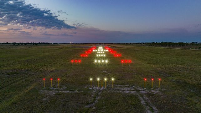 La pista de la aeroestación de Fisherton.