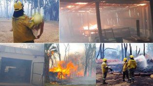 Tras seis horas de arduo trabajo de varias dotaciones de Bomberos y 10 unidades se sofocó el incendio en Concordia. Rescataron a una mujer&nbsp;