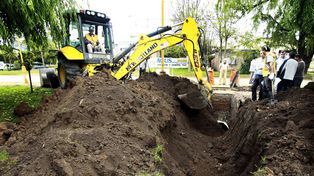 Problemas de anegamiento: avanzan las obras de desagüe en barrio Guadalupe