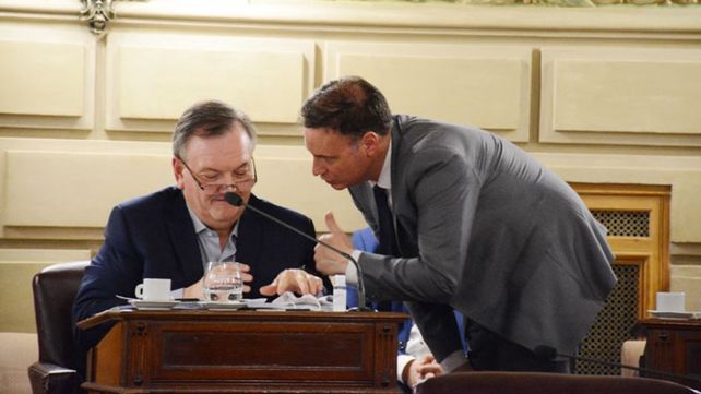 Los senadores provinciales Felipe Michlig (UCR-San Cristóbal) y Lisandro Enrico (UCR-Gral. López).