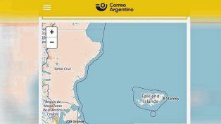 Correo Argentino había nombrado a las Malvinas como Falklands