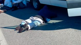 El atacante Kunz reducido tras asesinar al chofer de la trafic y herir a estudiantes.