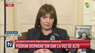 Bullrich: Los agentes no van a tener que retroceder
