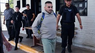 El femicida Fabián Tablado, el día que quedó libre. Vivió en Bell Ville y ahora quiere mudarse a San Clemente del Tuyú.