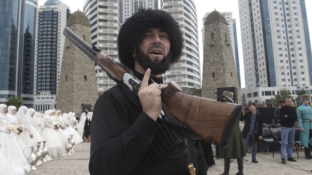 Celebración de 200 bodas simultáneas en la ciudad de Grozny, Rusia