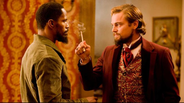 Jamie Foxx y Leonardo DiCaprio en "Django desencadenado", de 2012. El film le dio a Tarantino el segundo Oscar a mejor guión original.