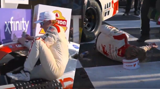 Tras ganar una carrera de la XFinity Series, el piloto Connor Zilisch sufrió una dura caída.