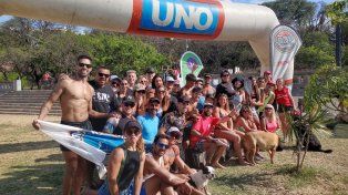 Los participantes del certamen de Stand Up Paddle en Paraná.&nbsp;