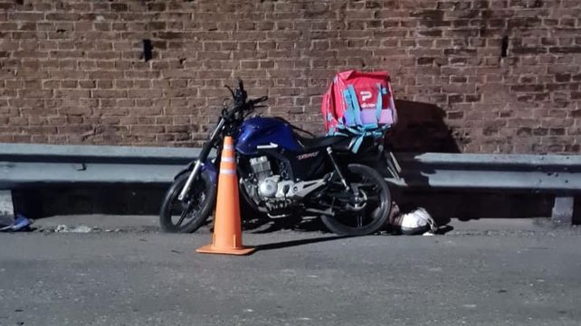 La moto en la que se desplazaba Hernando Andrés Fredes
