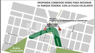 Proponen proyectar un corredor verde para unir el Parque Federal con la Plaza Escalante