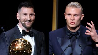 Lionel Messi se quedó con el premio en la puja con Erling Haaland.