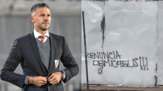 Aparecieron pintadas enfrente de la casa del DT de River Plate: Renunciá