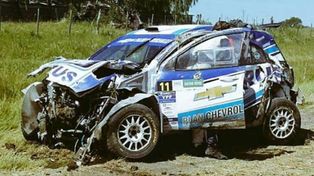 Nalbandian volcó en una carrera, pero resultó ileso