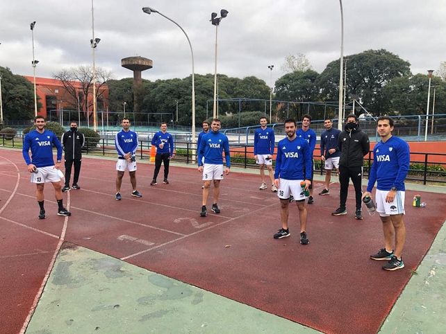 Los Leones volvieron a los entrenamientos en el Cenard en Buenos Aires.