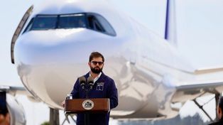 El presidente Gabriel Boric al dar la noticia al país el jueves pasado. “Así se contruye Chile, con visión de largo plazo”, expresó el mandatario socialista.