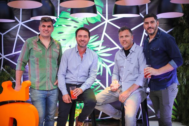 Juan Tabares, Fredy Bonassi, Martín Pellegrini y Fernando Cestato