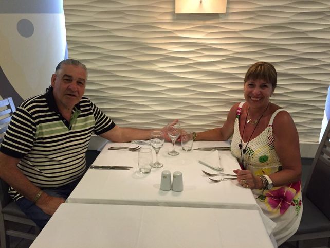 La pareja.&nbsp;Liliana del Zoppo y Joaquín Ávila perdieron contacto en la isla de Saint Martin.&nbsp;