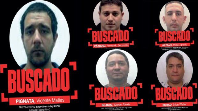 Los cinco delincuentes a quienes se le subieron los montos de recompensa