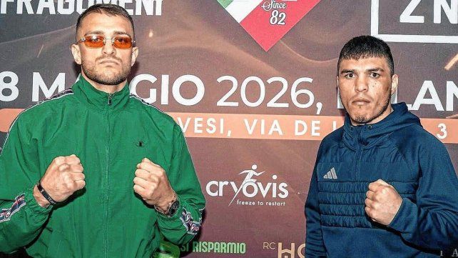 El santafesino Emiliano Pucheta (derecha) combatirá en Milán con Iván Zucco.