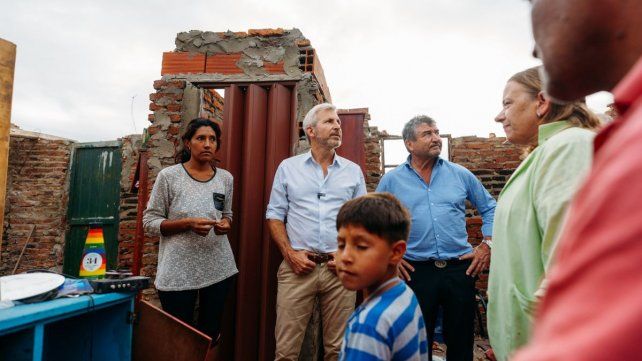 Concepción del Uruguay: Frigerio recorrió sectores afectados por la tormenta