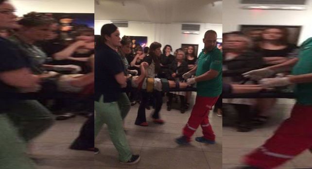 Se repone la nena que tiraron desde un palco