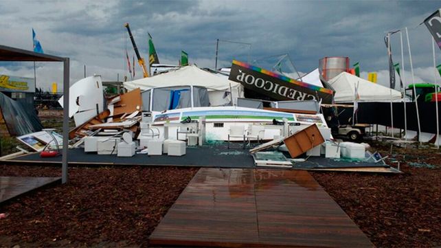 Suspenden las actividades en la ExpoAgro por los daños que causó el temporal