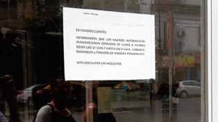 Algunos bancos porteños cierran los cajeros por la noche