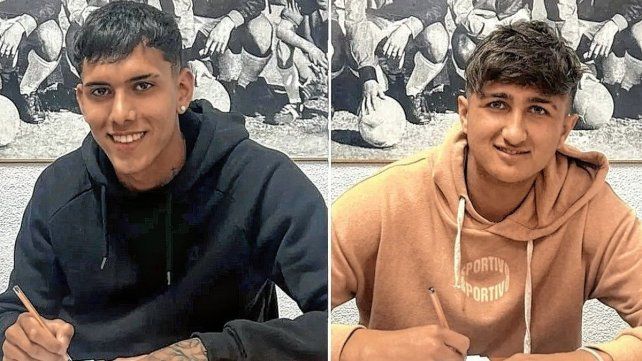 Los juveniles Zahir Ibarra y Santiago Colidio firmaron sus primeros contratos como profesionales en Colón.