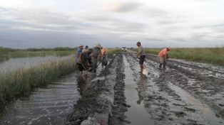 Un paraje santafesino aislado por las lluvias