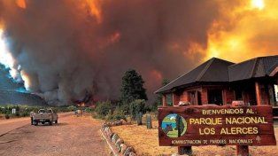 Incendio en el parque nacional Los Alerces.