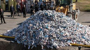 La Afip  destruyó 2 millones de paquetes de cigarrillos ingresados de contrabando