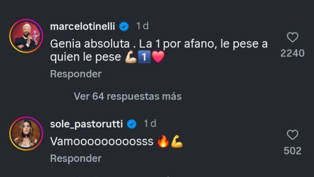 Marcelo Tinelli elogió a Lali Espósito: La 1 por afano