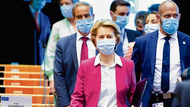 Presentaci&oacute;n. Ursula von der Leyen ayer en la Euroc&aacute;mara.