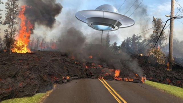 Descubren un Ovni cerca del volcán que entró en erupción en Hawái