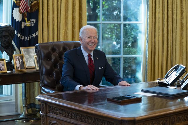 El presidente Biden celebró los datos sobre la economía y no dejó de atribuirse parte del mérito.&nbsp;