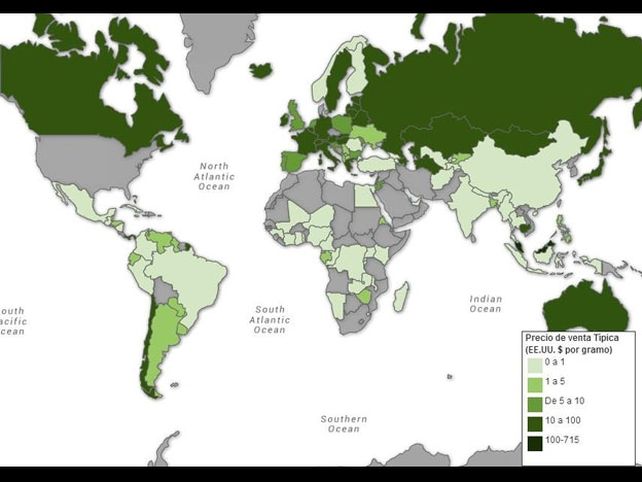 El mapa de la marihuana