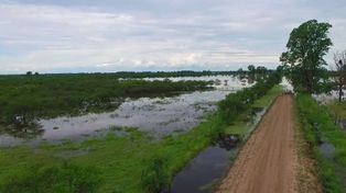 Así se ve desde el cielo la creciente del Paraná