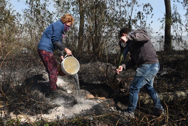 Otro fin de semana dramático en la isla: el fuego consumió viviendas y obligó a desalojar el peaje del puente