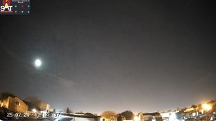 El sorprendente bólido incandescente que cruzó este lunes a las 22.20 el cielo sobre Rosario.&nbsp;