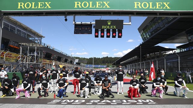 Los pilotos de la F1 se unieron a la lucha contra el racismo