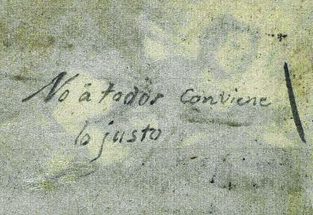 no a todos conviene lo justo. El título del manuscrito.